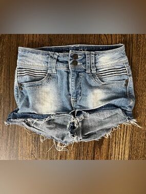 Rue21 Girls Distressed Denim Shorts - Light Blue